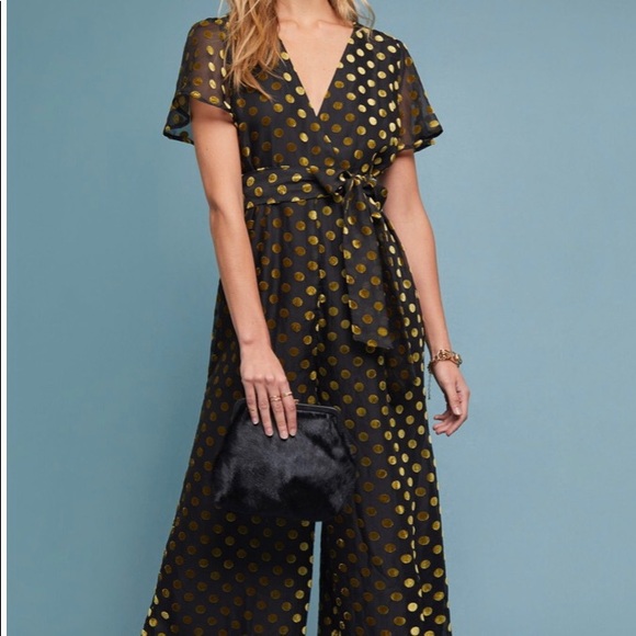 Anthropologie Other - ASTR Anthropologie metallic jumpsuit NWT Small